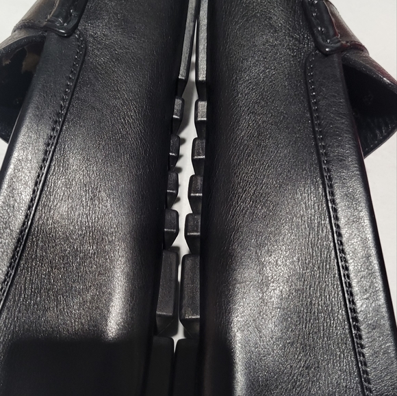 Louis Vuitton Men Black Leather Driver Loafers Size 9 - Picture 9 of 13